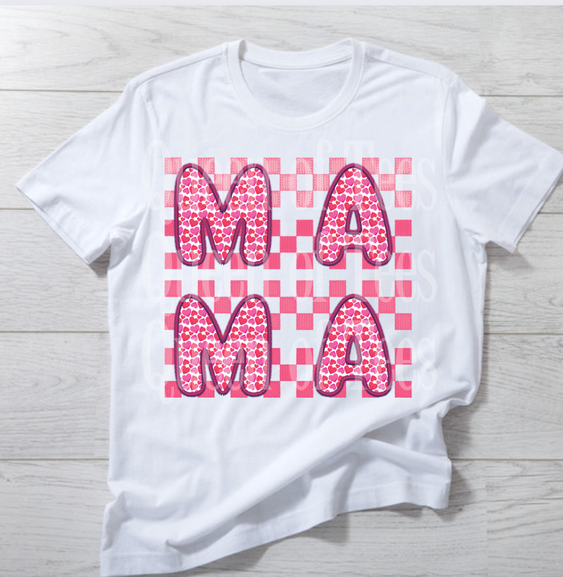Mama Checkered DTF Print