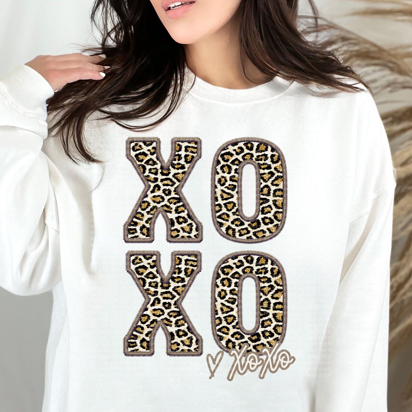 XOXO Leopard DTF Print
